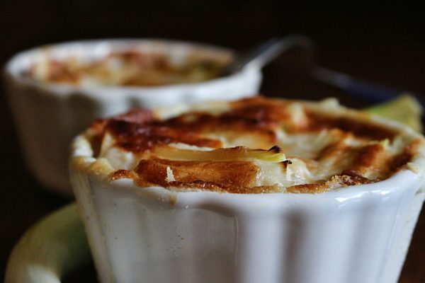 Terrina di gratin di porri