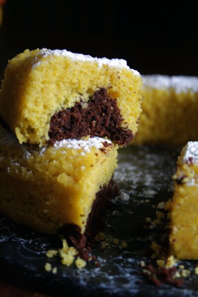 Amor polenta con cacao amaro